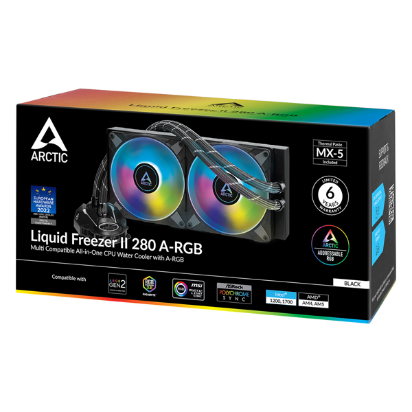 Arctic ACFRE00098A 280, RGB, 140mm, 2000RPM, Cooler, Black