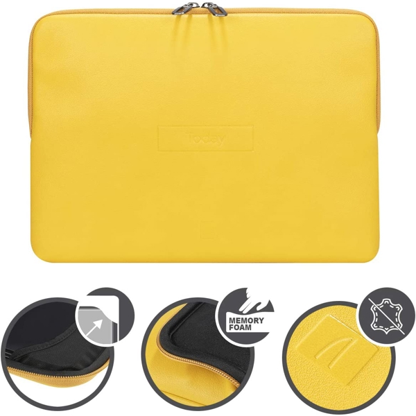 ნოუთბუქის ჩანთა Tucano BFTO1112-Y Today, 12", Laptop Sleeve, Yellow