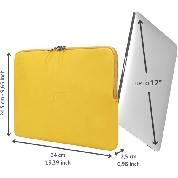 ნოუთბუქის ჩანთა Tucano BFTO1112-Y Today, 12", Laptop Sleeve, Yellow