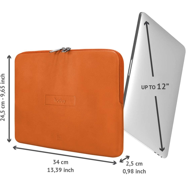 Tucano BFTO1112-O Today, 12", Laptop Sleeve, Orange