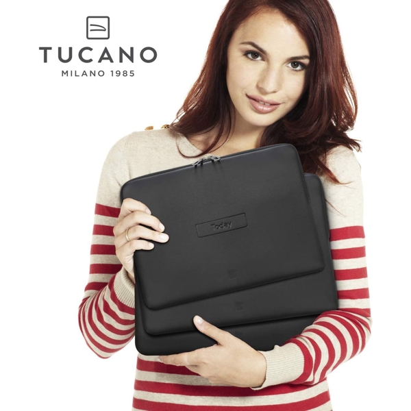 ნოუთბუქის ჩანთა Tucano BFTO1112-BK Today, 12", Laptop Sleeve, Black