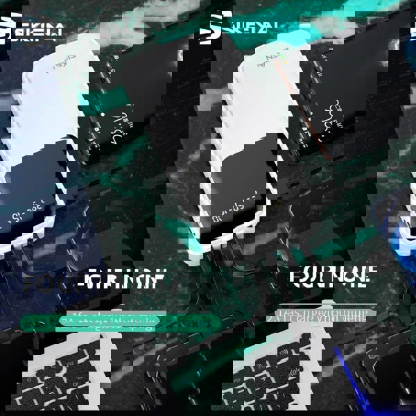 პორტატული დამტენი Sikenai DX-3, 20000mAh, USB Type-C, Lightning, Micro USB, Power Bank, White