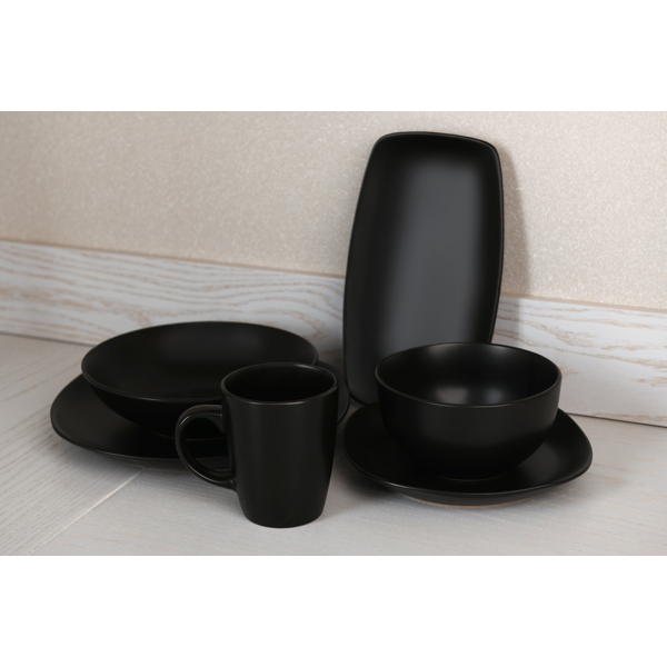 სალათის თასი Ardesto AR2914MB Salad Bowl Molize, 14.5cm, Black