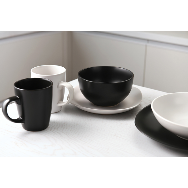 წვნიანის თასი Ardesto AR2920MB Soup Bowl Molize, 20 cm, Black