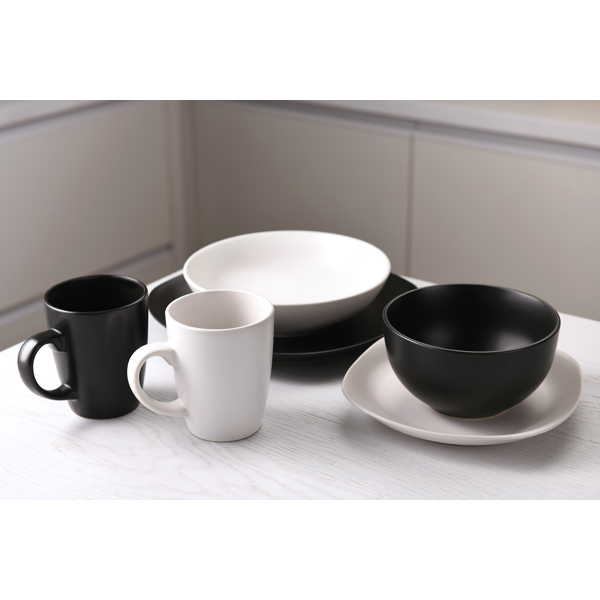 წვნიანის თასი Ardesto AR2920MB Soup Bowl Molize, 20 cm, Black