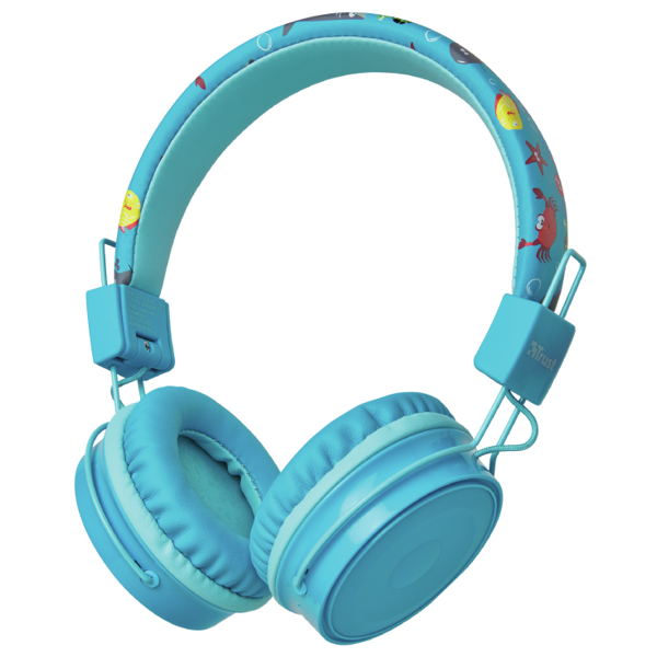 ყურსასმენი Trust Comi BT Kids, Headphones, Wireless, USB-A, Bluetooth, Blue