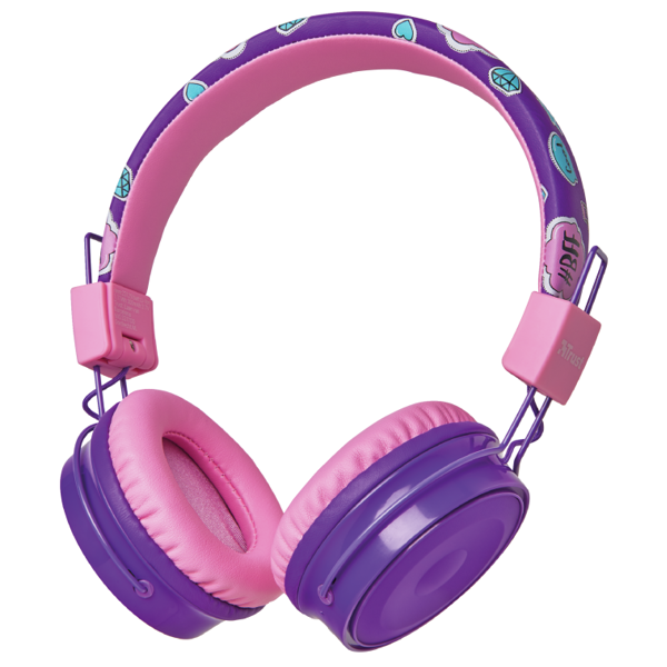 ყურსასმენი Trust Comi BT Kids, Headphones, Wireless, USB-A, Bluetooth, Purple