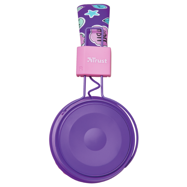 ყურსასმენი Trust Comi BT Kids, Headphones, Wireless, USB-A, Bluetooth, Purple