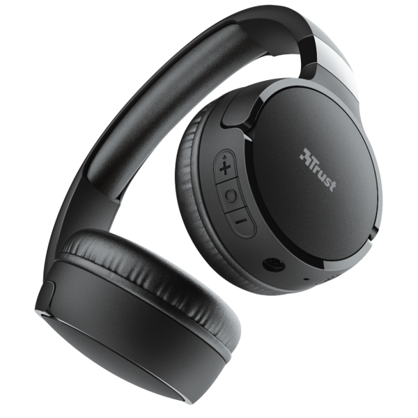 ყურსასმენი Trust Zena BT, Headphones, Wireless, USB, 3.5mm, Bluetooth, Black