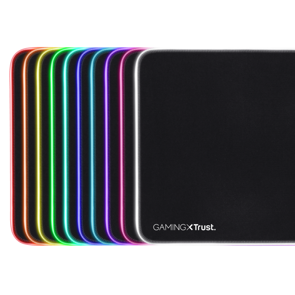 მაუსის პადი Trust GXT 765, Gaming Mouse Pad, L, RGB, USB Ports, Black