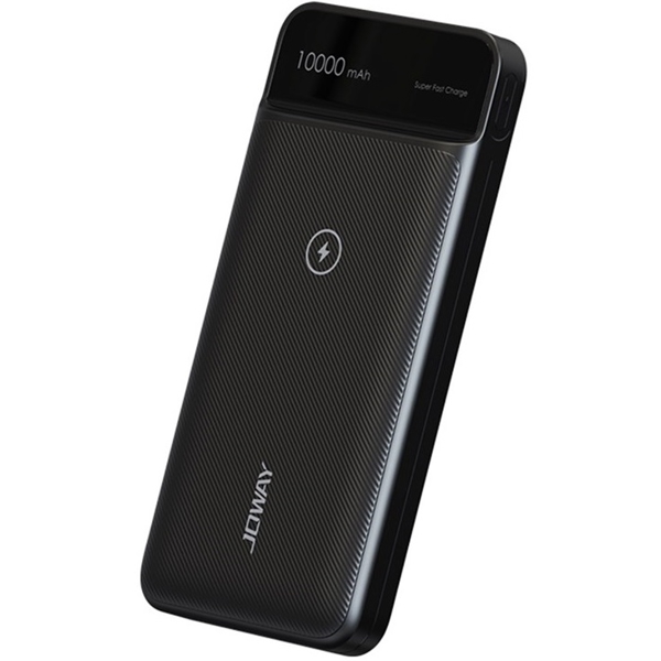 პორტატული დამტენი Joway JP290, 10000mAh, USB Type-C, Micro USB, Power Bank, Black