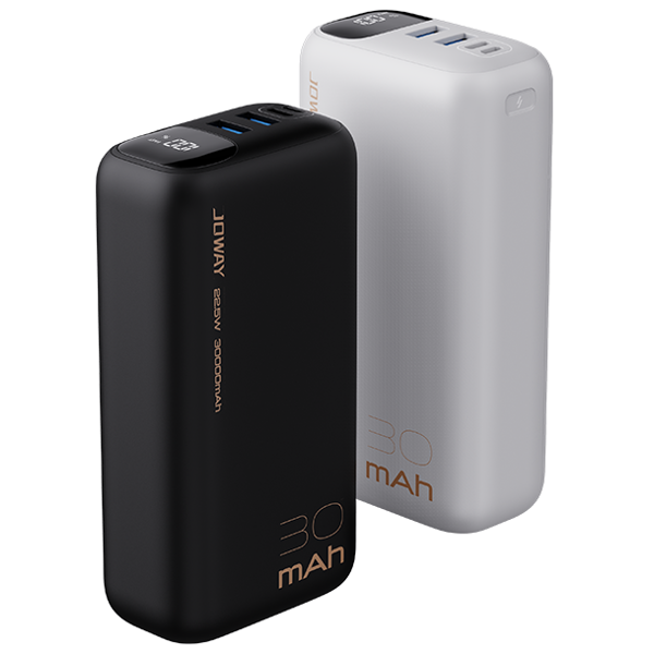 პორტატული დამტენი Joway JP297, 30000mAh, USB Type-C, Micro USB, Power Bank, Black