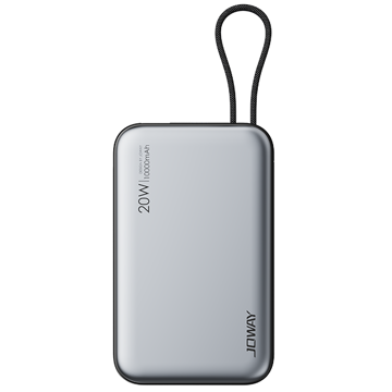 პორტატული დამტენი Joway JP298, 10000mAh, USB Type-C, USB-A, Power Bank, Silver