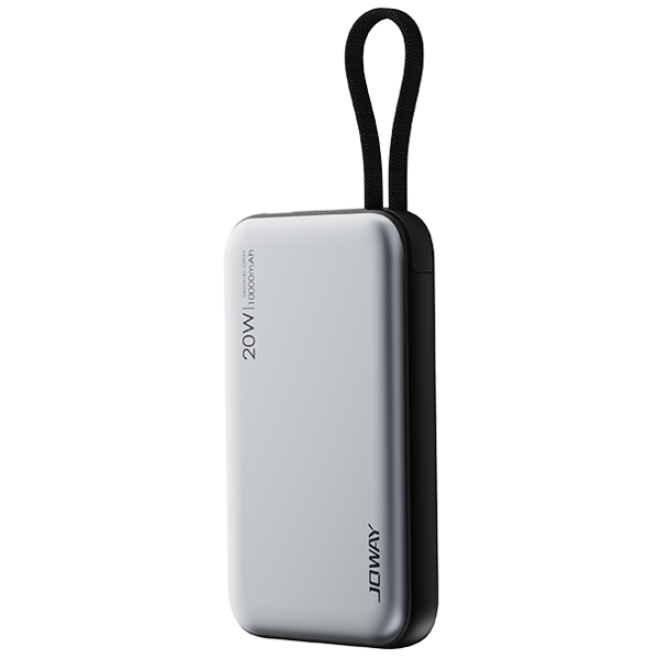 პორტატული დამტენი Joway JP298, 10000mAh, USB Type-C, USB-A, Power Bank, Silver