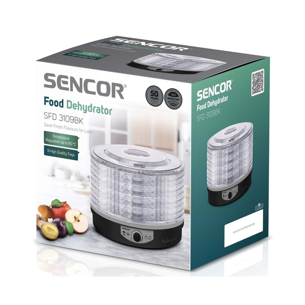 ჩირის აპარატი Sencor SFD 3109BK, 250W, Black