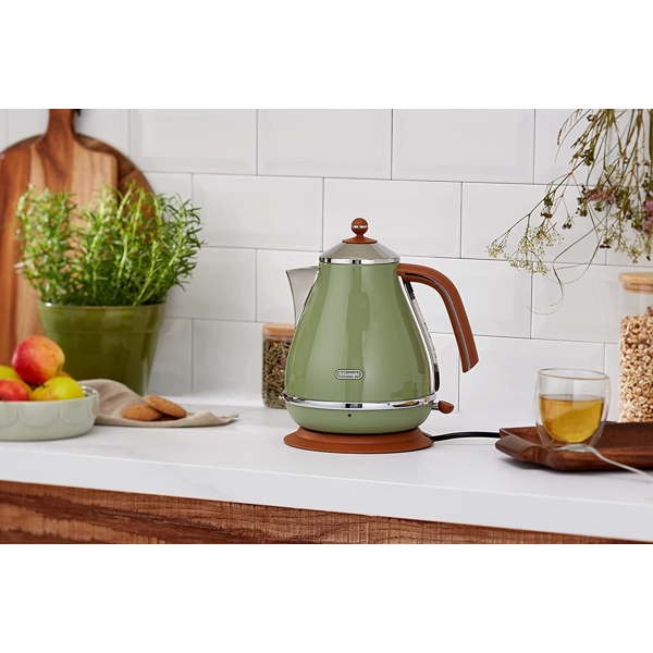 ელექტრო ჩაიდანი DeLonghi KBOV2001.GR, 2000W, 1.7L, Electric Kettle, Green