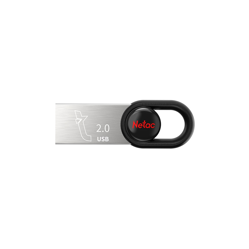 USB ფლეშ მეხსიერება Netac NT03UM2N-064G-20BK, 64GB, USB 2.0, Grey