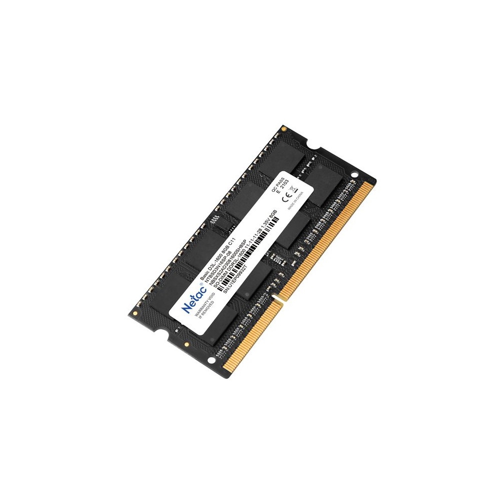 Netac NTBSD3N16SP-08, RAM 8GB, DDR3 SODIMM, 1600MHz