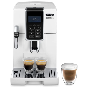 ყავის აპარატი DeLonghi ECAM350.35.W Dinamica, 1450W, 1.8L, Coffee Machine, White