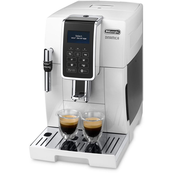 ყავის აპარატი DeLonghi ECAM350.35.W Dinamica, 1450W, 1.8L, Coffee Machine, White