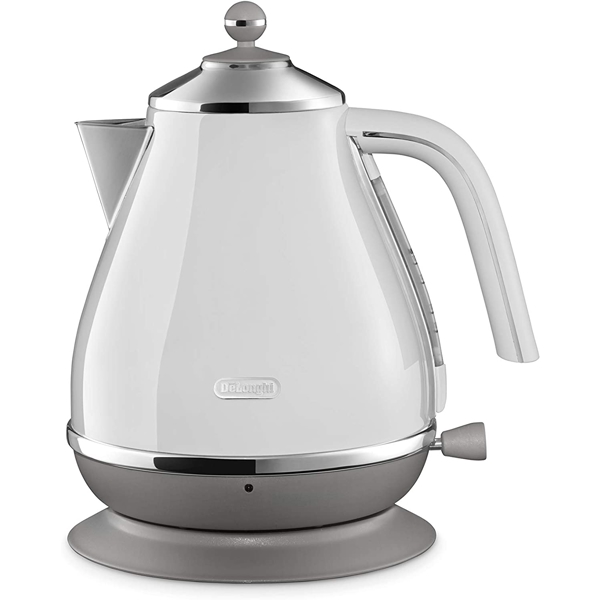 ელექტრო ჩაიდანი DeLonghi 2000W, 1.7L, Electric Kettle, White