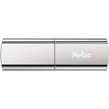 USB ფლეშ მეხსიერება Netac NT03US2N-128G-32SL, 128GB, USB 3.2 Gen2, Silver