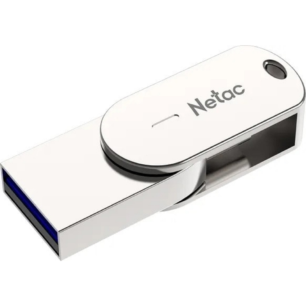 USB ფლეშ მეხსიერება Netac NT03U785C-064G-30PN, 64GB, USB 3.2 Gen 1, Silver