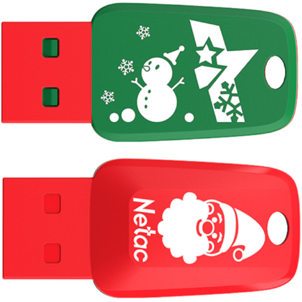 Netac NT03U197N-064G-20RG, 64GB, USB 2.0, Type-A, Green/Red