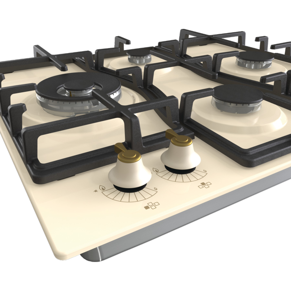 ჩასაშენებელი გაზის ქურის ზედაპირი Gorenje GW6D42CLI, Built-in Gas Cooktop , Beige