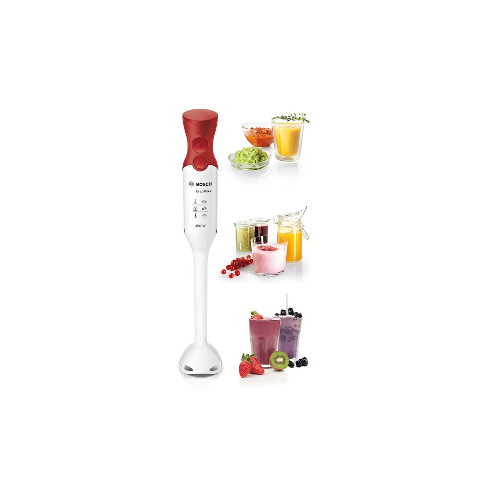ხელის ბლენდერი Bosch MSM64110, 450W, 1L, Hand Blender, White/Red