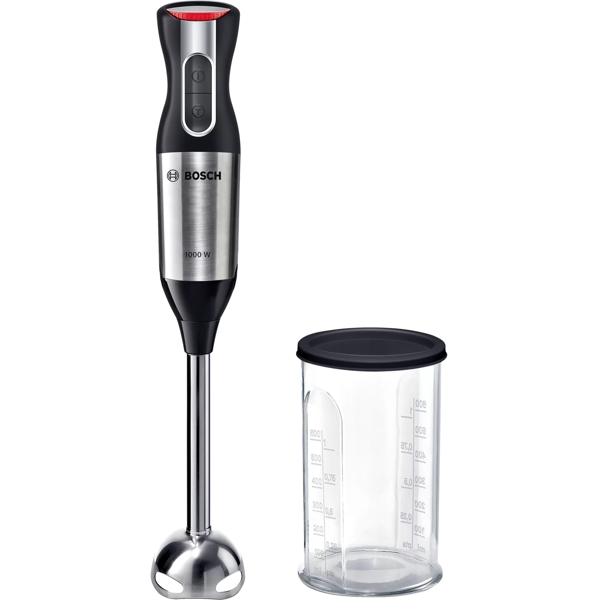 ხელის ბლენდერი Bosch MS62M6110, 1000W, 600ML, Blender, Black/Silver