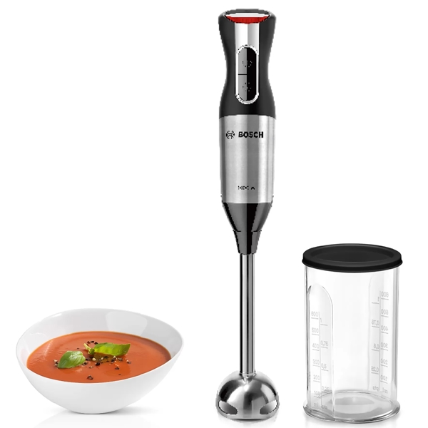 ხელის ბლენდერი Bosch MS62M6110, 1000W, 600ML, Blender, Black/Silver