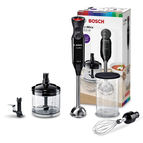 ხელის ბლენდერი Bosch MS61B6170, 1000W, 600ML, Blender, Black