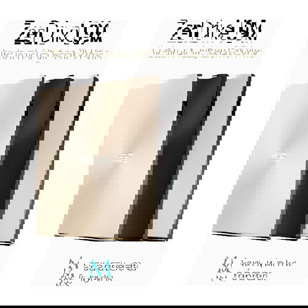 DVD დისკის წამკითხველი Asus 90DD02A5-M29000 ZenDrive U9M, USB Type-C, USB 2.0, DVD Drive, Gold