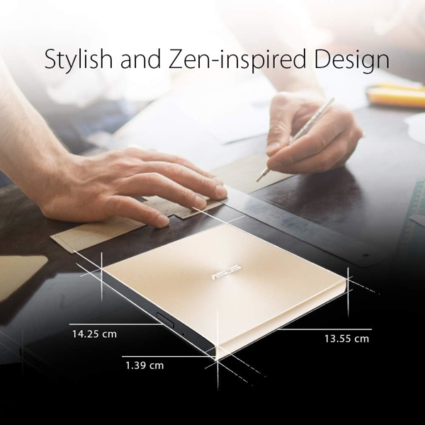 DVD დისკის წამკითხველი Asus 90DD02A5-M29000 ZenDrive U9M, USB Type-C, USB 2.0, DVD Drive, Gold