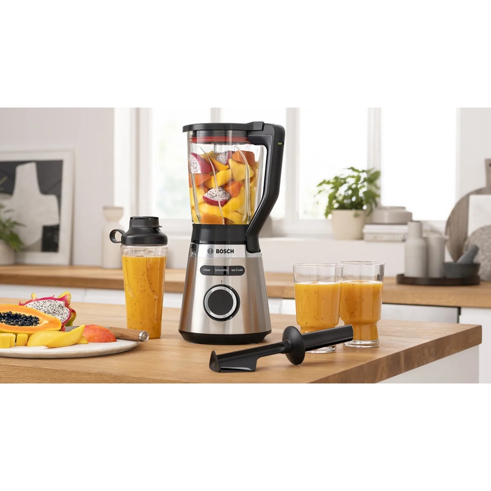 ბლენდერი Bosch MMB6384M, 1200W, 1.5L, Blender, Black/Silver