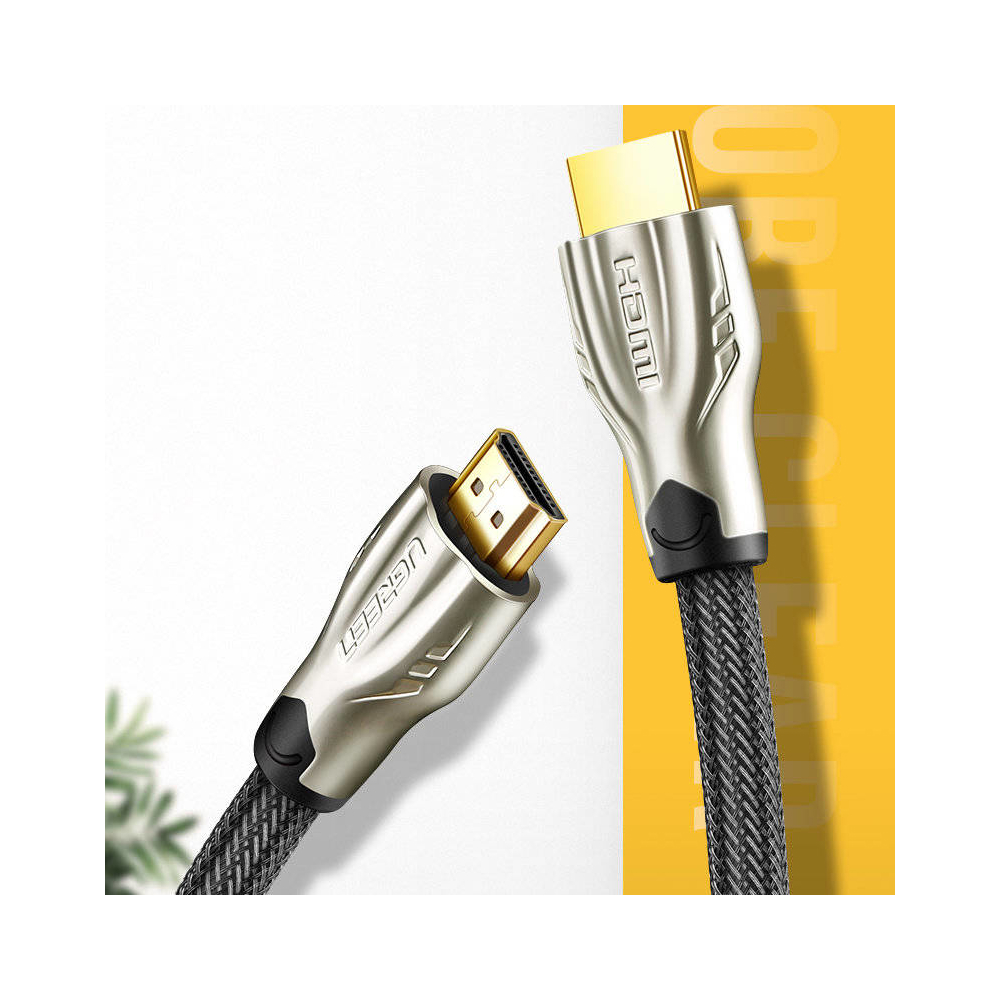 HDMI კაბელი UGREEN HD102 (11195), 2.0 4K HDMI To HDMI, 10m, Gold/Blak EOL