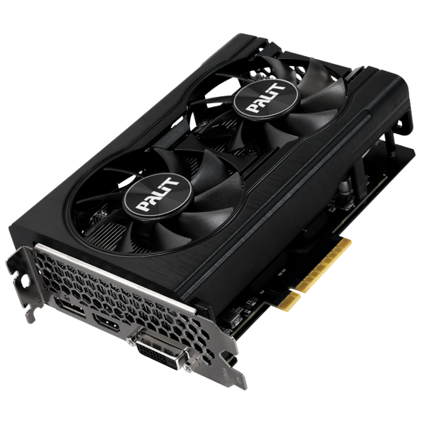 ვიდეო დაფა Palit NE63050018P1-1070D, GeForce RTX 3050 Dual, 8GB, 128bit, HDMI, DP, DVI-D, Black