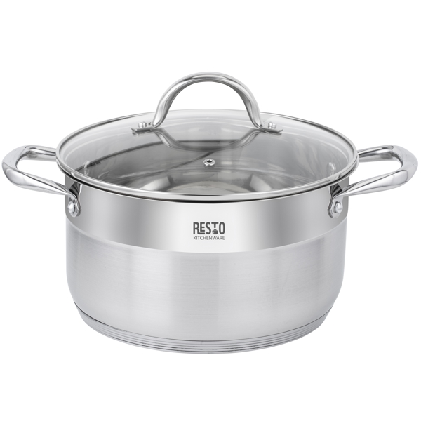 ქვაბი Resto 92105, 6.2L, 24cm, Silver