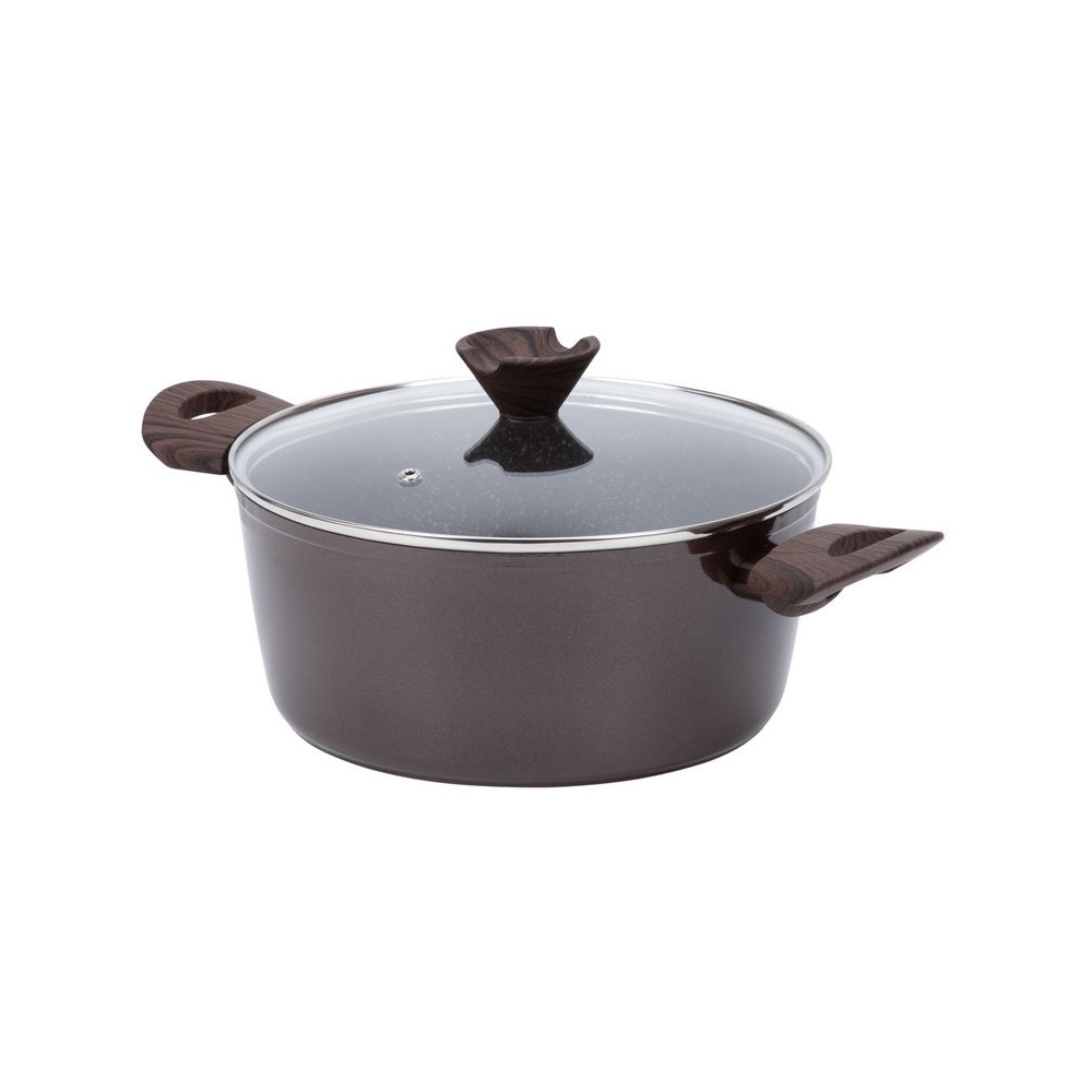 ქვაბი Resto 93019, 4.7L, 24cm, Brown Marble