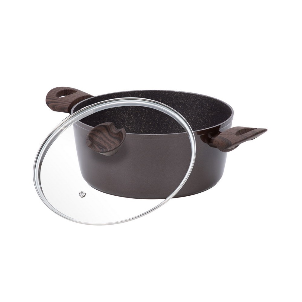 ქვაბი Resto 93019, 4.7L, 24cm, Brown Marble