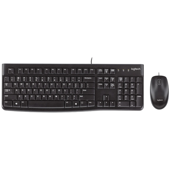 კლავიატურა + მაუსი Logitech L920-002563 MK120, Wired, USB, Keyboard And Mouse, Black