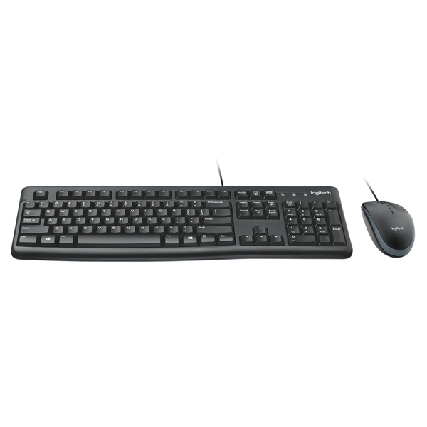 კლავიატურა + მაუსი Logitech L920-002563 MK120, Wired, USB, Keyboard And Mouse, Black