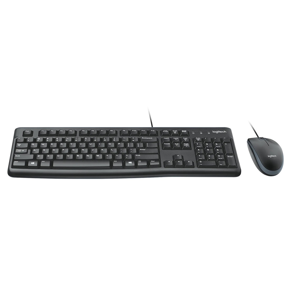 Logitech L920-002563 MK120, Wired, USB, Keyboard And Mouse, Black