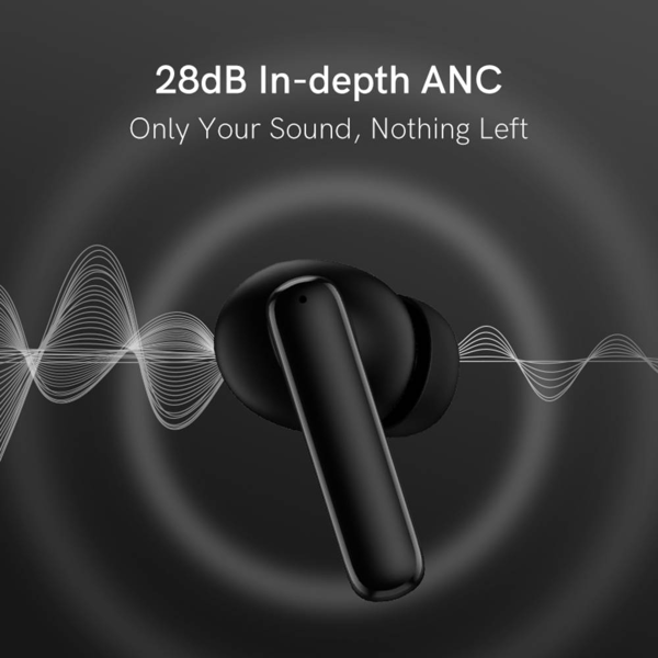 ყურსასმენი QCY T13 ANC, Wireless Earphones, Bluetooth, Black