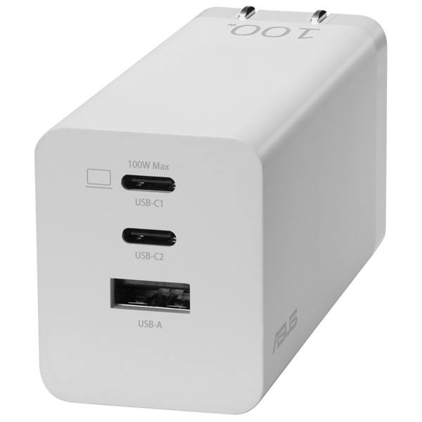 დამტენი Asus 90XB07IN-BPW010, USB-A, 2xUSB Type-C, White