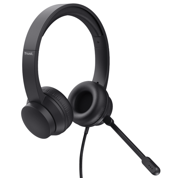 ყურსასმენი Trust Rydo, Wired Headset, USB 2.0, Black