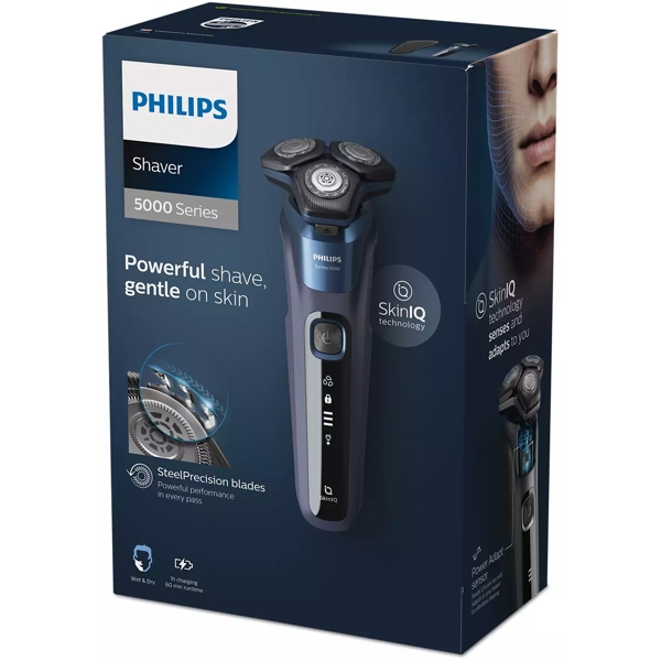 წვერსაპარსი Philips S5585/30, Electric Shaver, Black/Blue