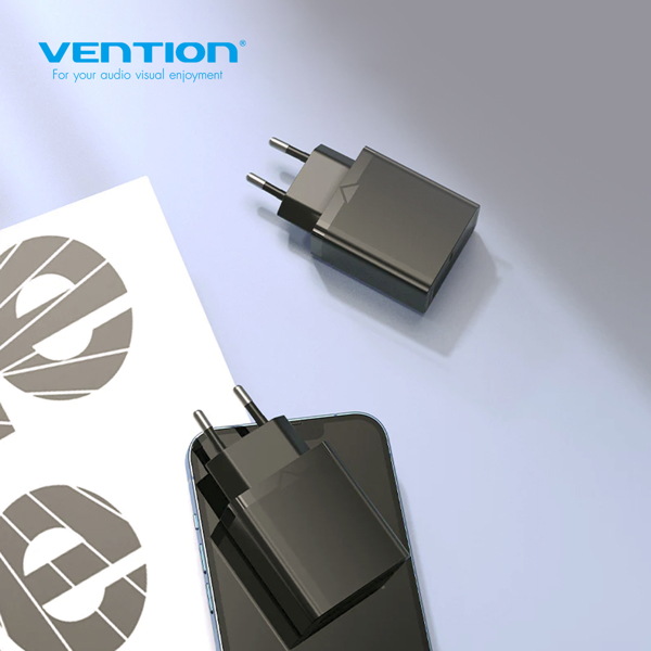 Vention FAIB0-EU, Single Port, 30W, Type-C, Black