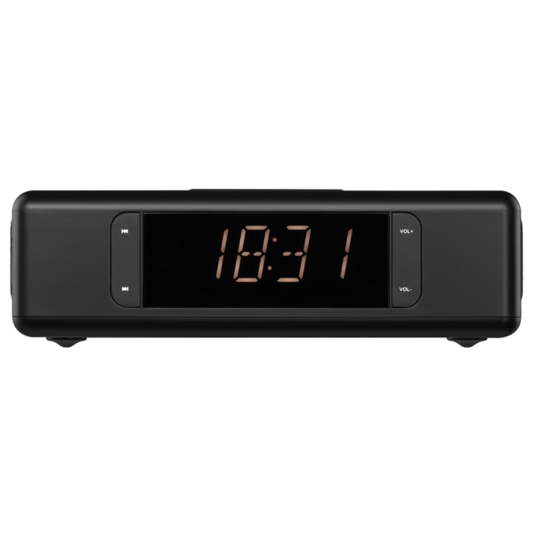 სმარტ საათი 2E 2E-AS01QIBK, Smart Clock Wireless Charging, BT, 3.5mm, Black